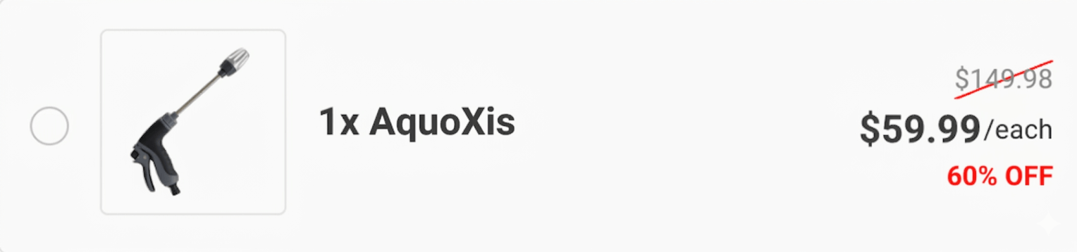 Qinux AquoXis 60% Discount For Single Package