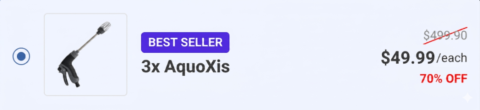 Qinux AquoXis 70% Discount For Triple Packages